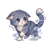 霧に迷う猫
